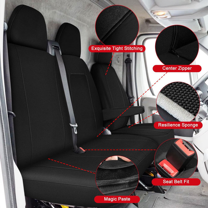 Sitzbezüge Auto für 2006-2025 FIAT Ducato Citroen Jumper- 2+1, Autositzbezüge Auto-Sitzschoner Schon