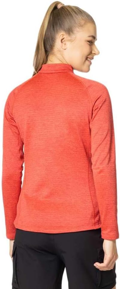 Odlo Damen FLI Jacke Fleecejacke Fleecepullover XL Cayenne Melange, XL Cayenne Melange