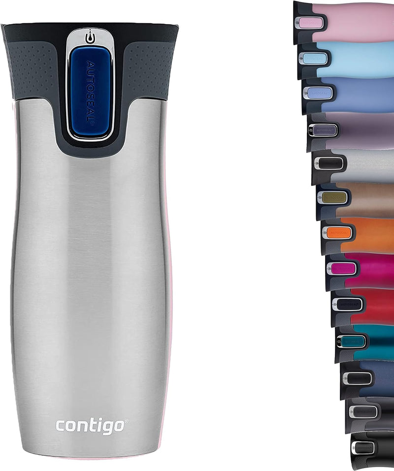 Contigo West Loop Autoseal Thermobecher, Edelstahl Isolierbecher, Kaffeebecher To Go, BPA frei, ausl