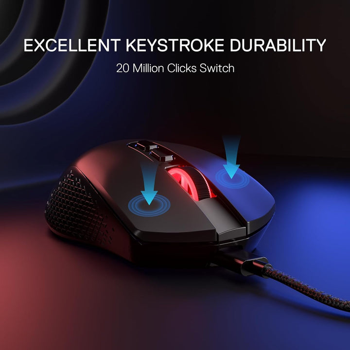 Redragon M695 Kabelgebundene Gaming-Maus, 24.000 Max DPI Optische Gaming-Maus 7 programmierbaren Tas