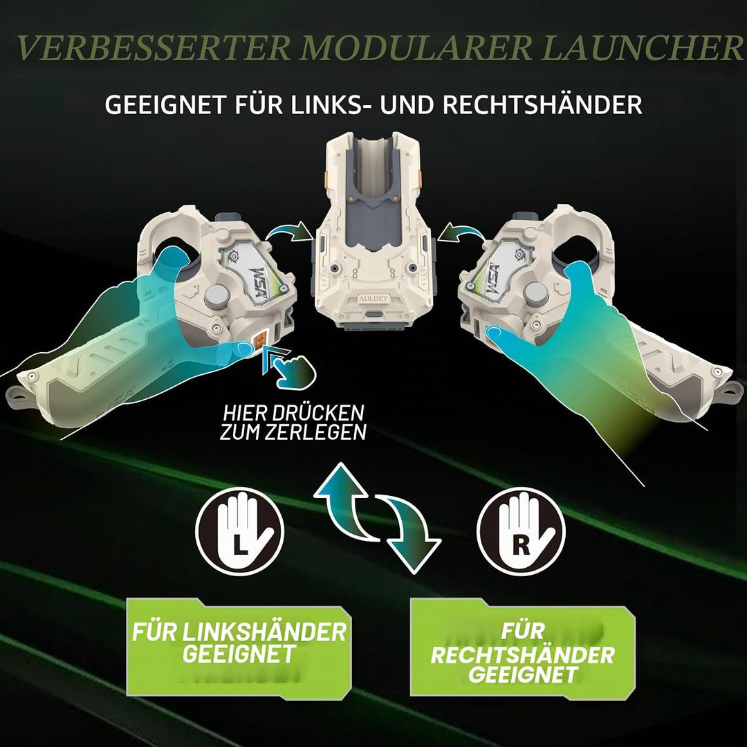 INFINITY NADO S7 Kreisel 2PCS mit Arena & 2 kreiselwerfer modularer, Metallkreisel Typ Verteidigung/