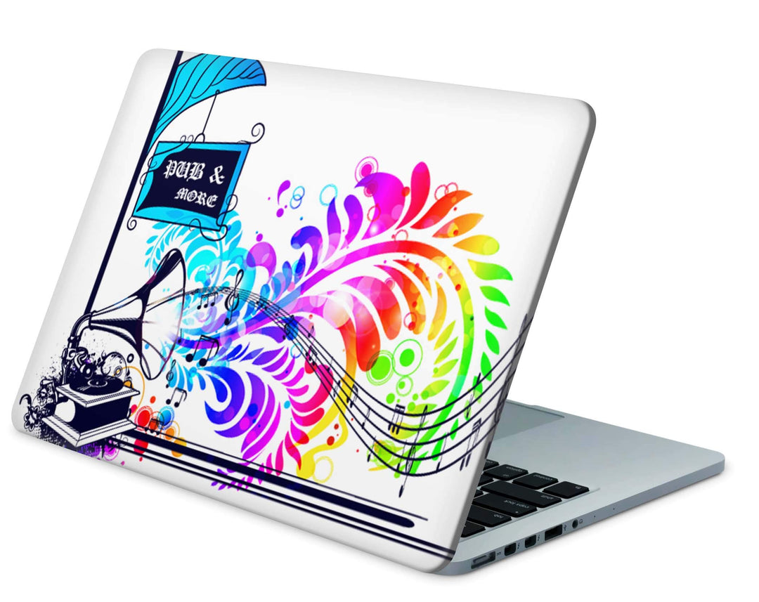 Folie Sticker Skin Vinyl Aufkleber mit farbenfrohen Motiven für bis 13 Zoll 30.5x25.4cm Laptop Skin