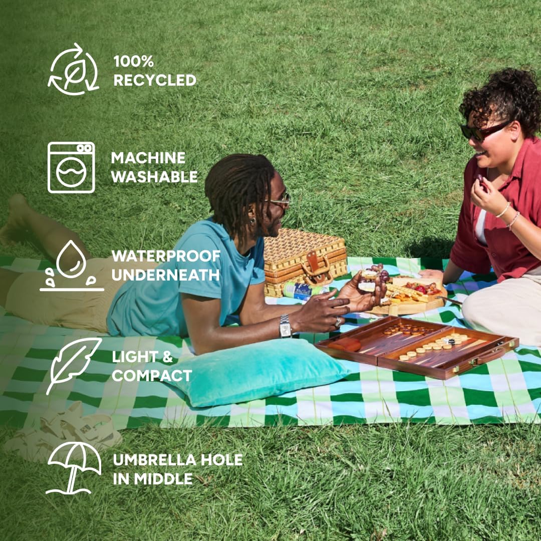 Dock & Bay Picknickdecke, schnell trocknend und wasserabweisend, 100 % recycelte Materialien, Grösse