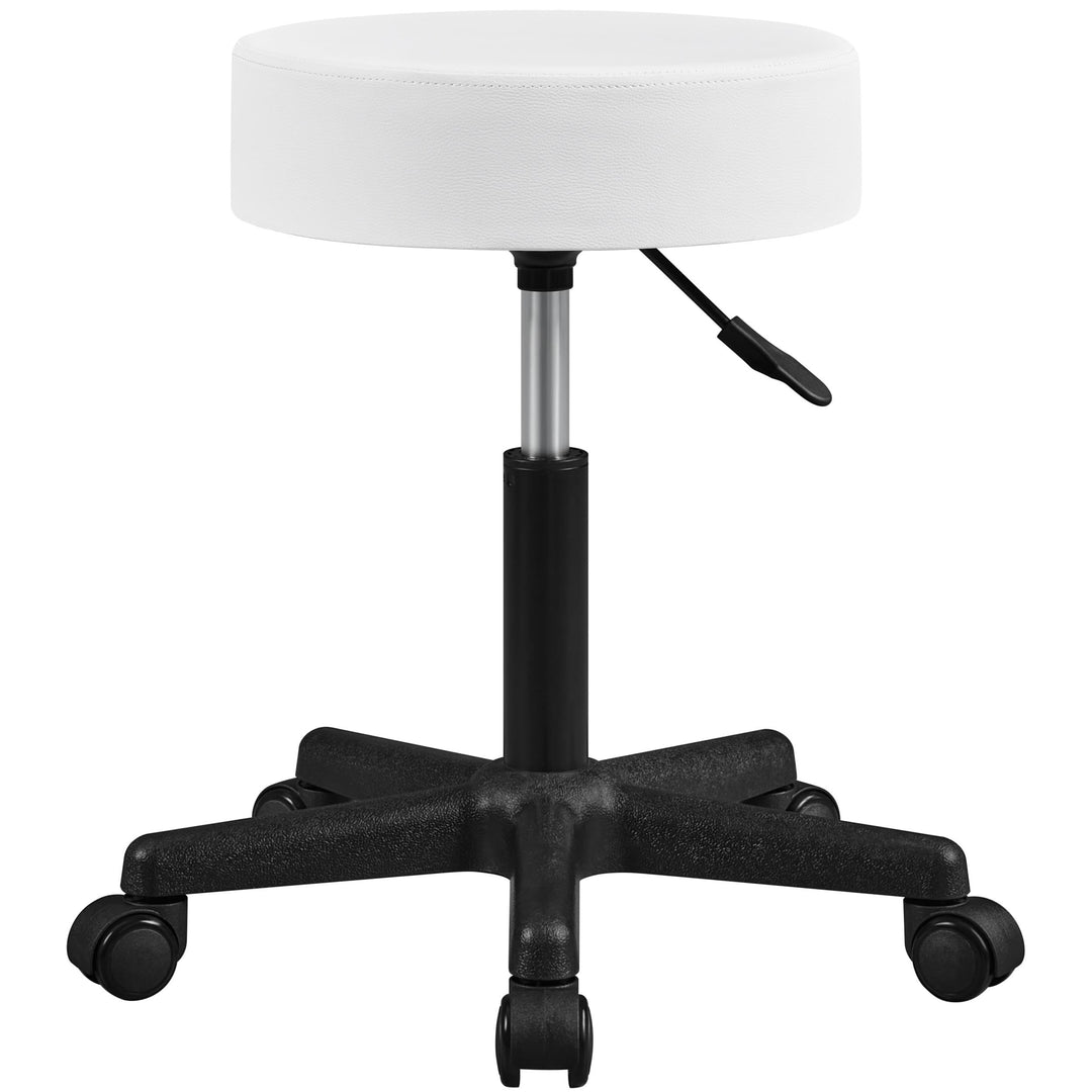 Yaheetech Rollhocker höhenverstellbar,Arbeitshocker Bürohocker 360° drehbar mit Rollen,Hocker Drehho