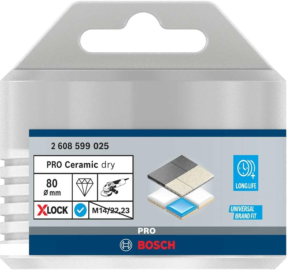 Bosch Professional 1x Diamanttrockenbohrer Best (für Keramik, X-LOCK, Dry Speed, Ø 80 mm, Arbeitslän