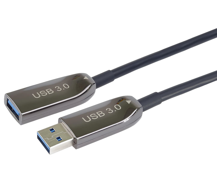 PremiumCord USB 3.0 Optisches Verlängerungskabel 15m (AOC), Glasfaser Kabel, Datenkabel SuperSpeed b