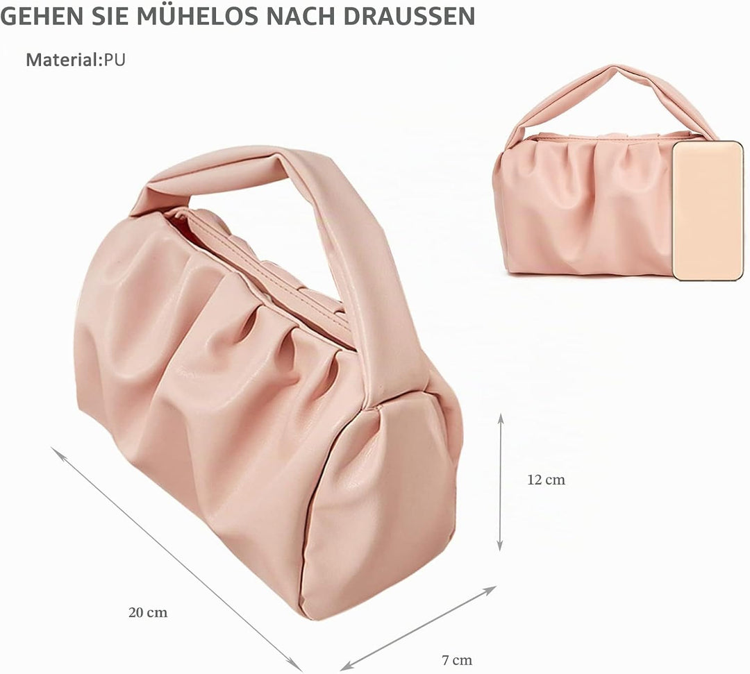 NICOLE &amp; DORIS Damen Clutch Handtaschen Klein Henkeltasche Top-Griff Tasche Elegant Abendtasche Weic