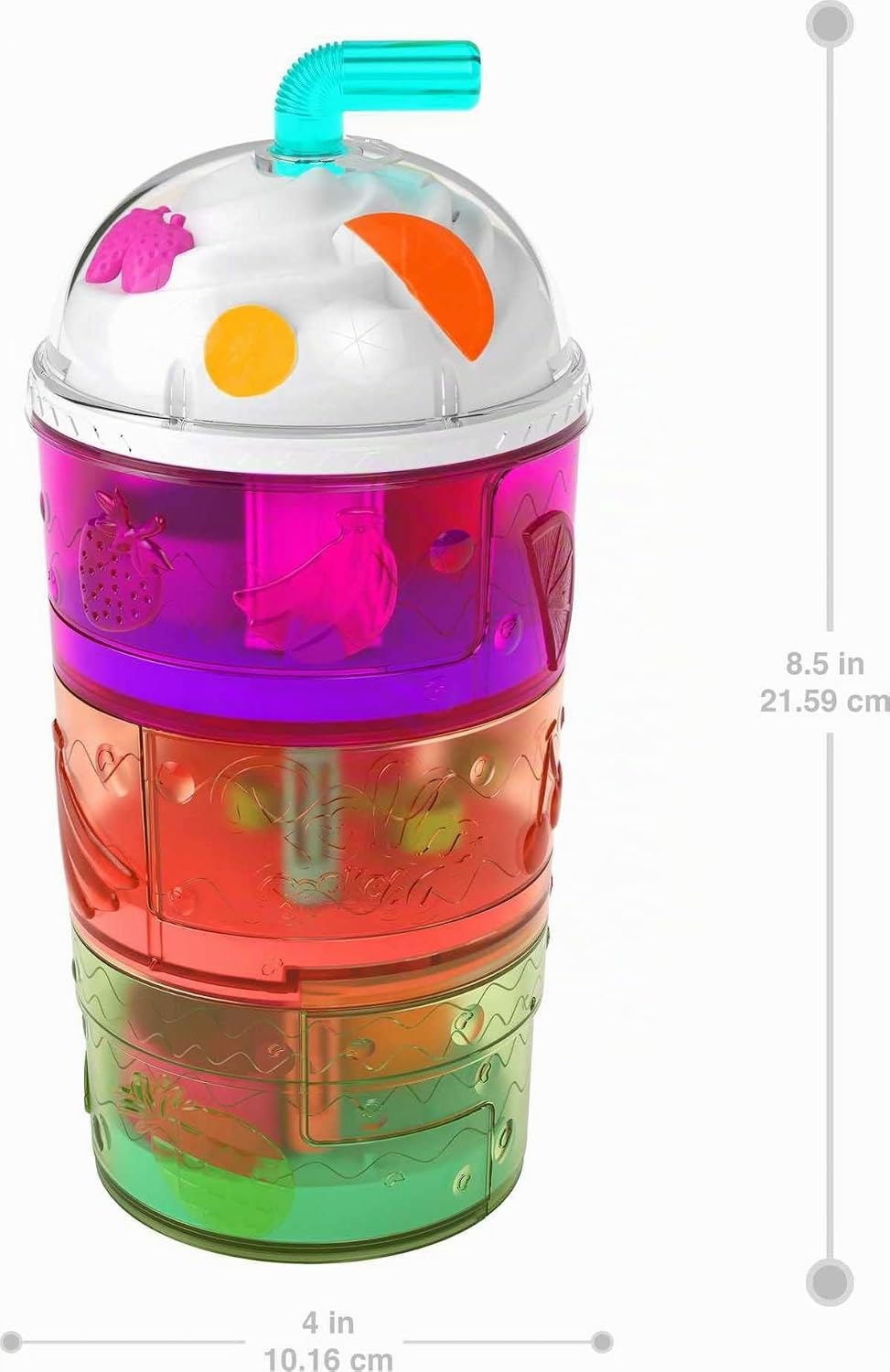Polly Pocket HFP99 - Ausklappspass-Schatulle Fruchtsmoothie, Spielset in Form eines tropischen Fruch