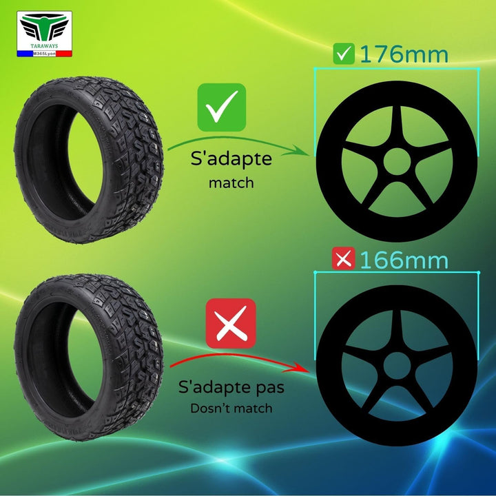 Reifen 85/65-6.5 für Elektroroller Kugoo G Booster - G2 pro - Air Rise 800w E-road Gigawatt - E-road