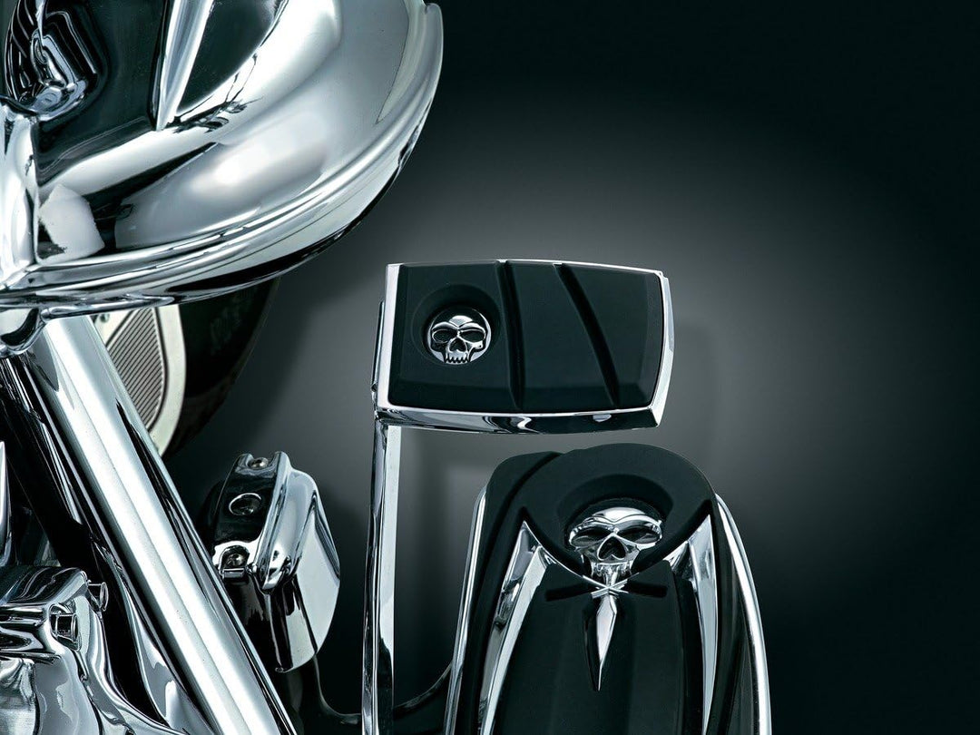 Kuryakyn 4406 Motorrad Fusssteuerung: Zombie Skull Bremspedal Pad für 1980-2019 Harley-Davidson FL M