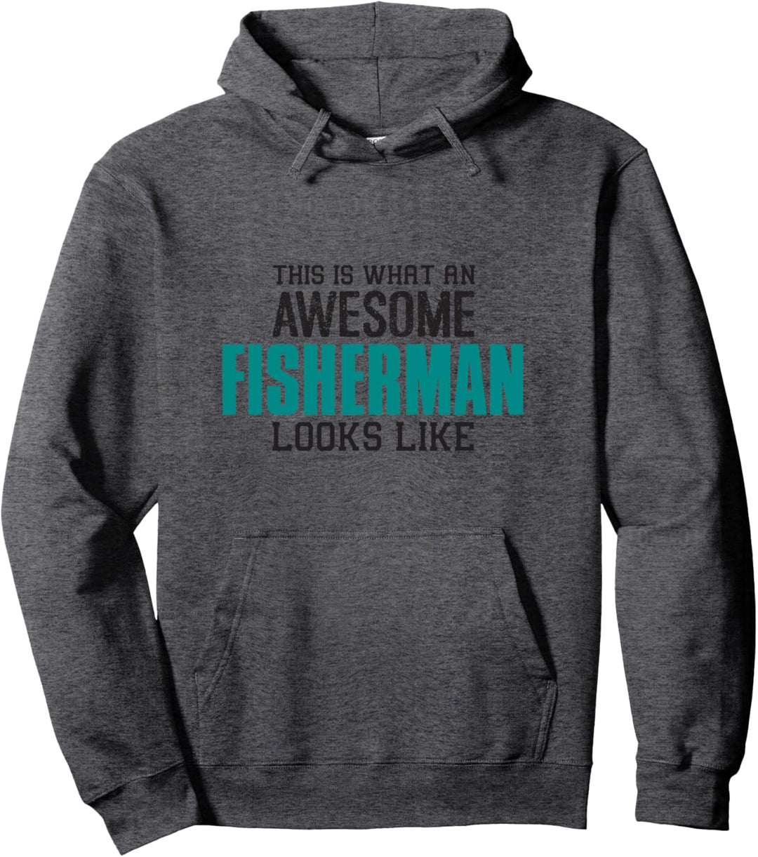 So sieht ein cooler Fischer aus Geschenk Fischer Angler Pullover Hoodie