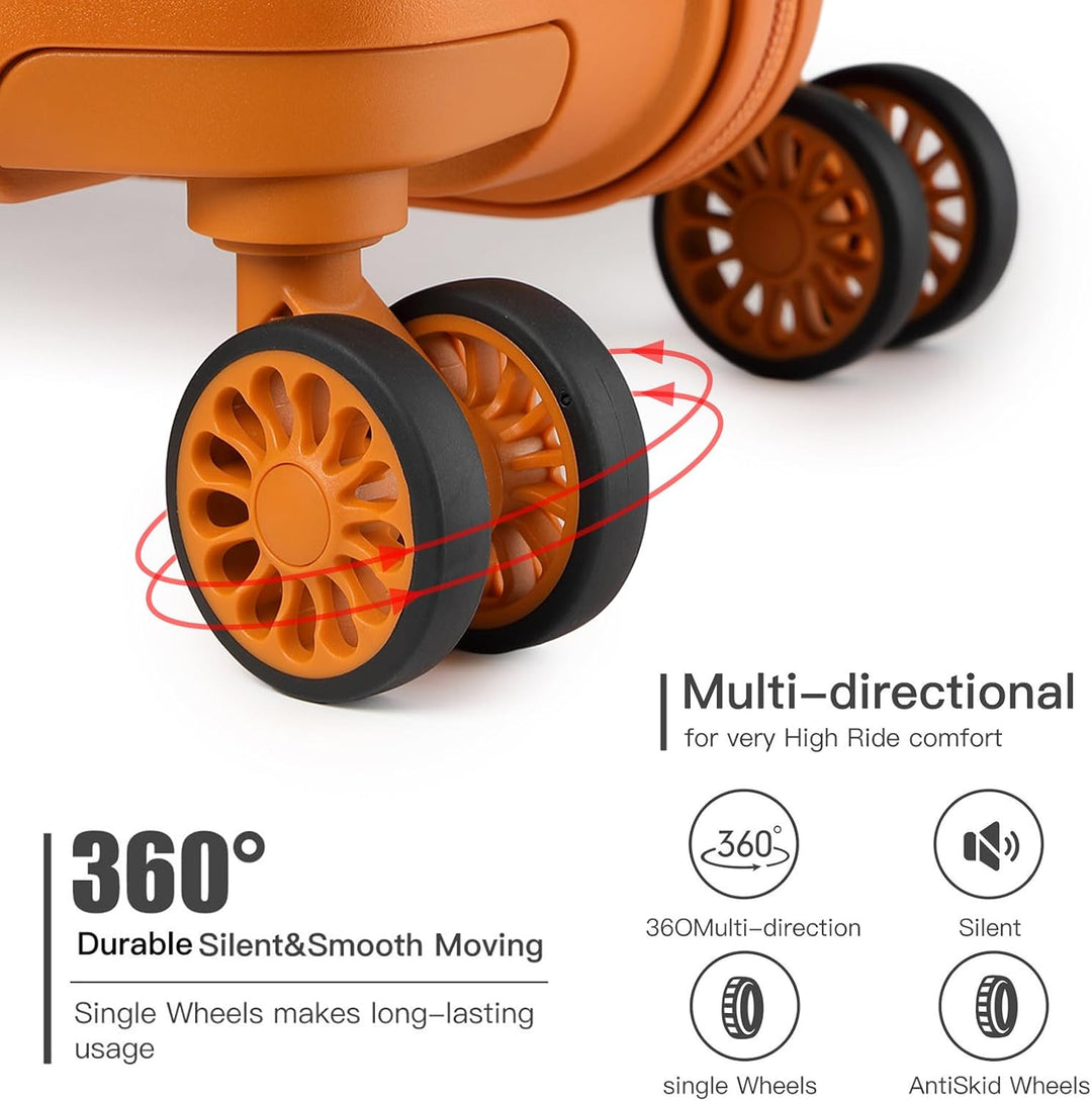 KONO Gross Koffer 75cm Leicht Reisekoffer aus Polypropylen Hartschale Koffer mit 4 Rollen und TSA Sc