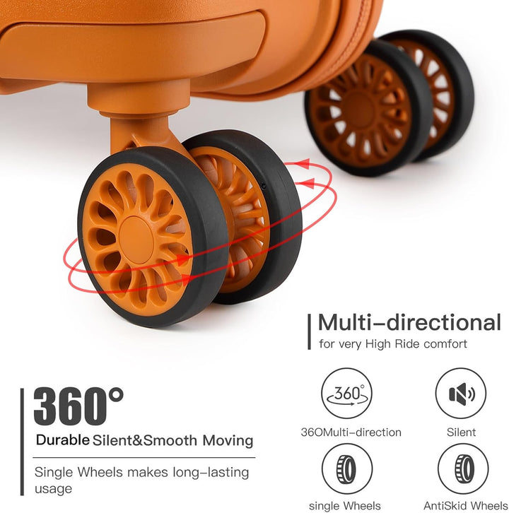 KONO Gross Koffer 75cm Leicht Reisekoffer aus Polypropylen Hartschale Koffer mit 4 Rollen und TSA Sc