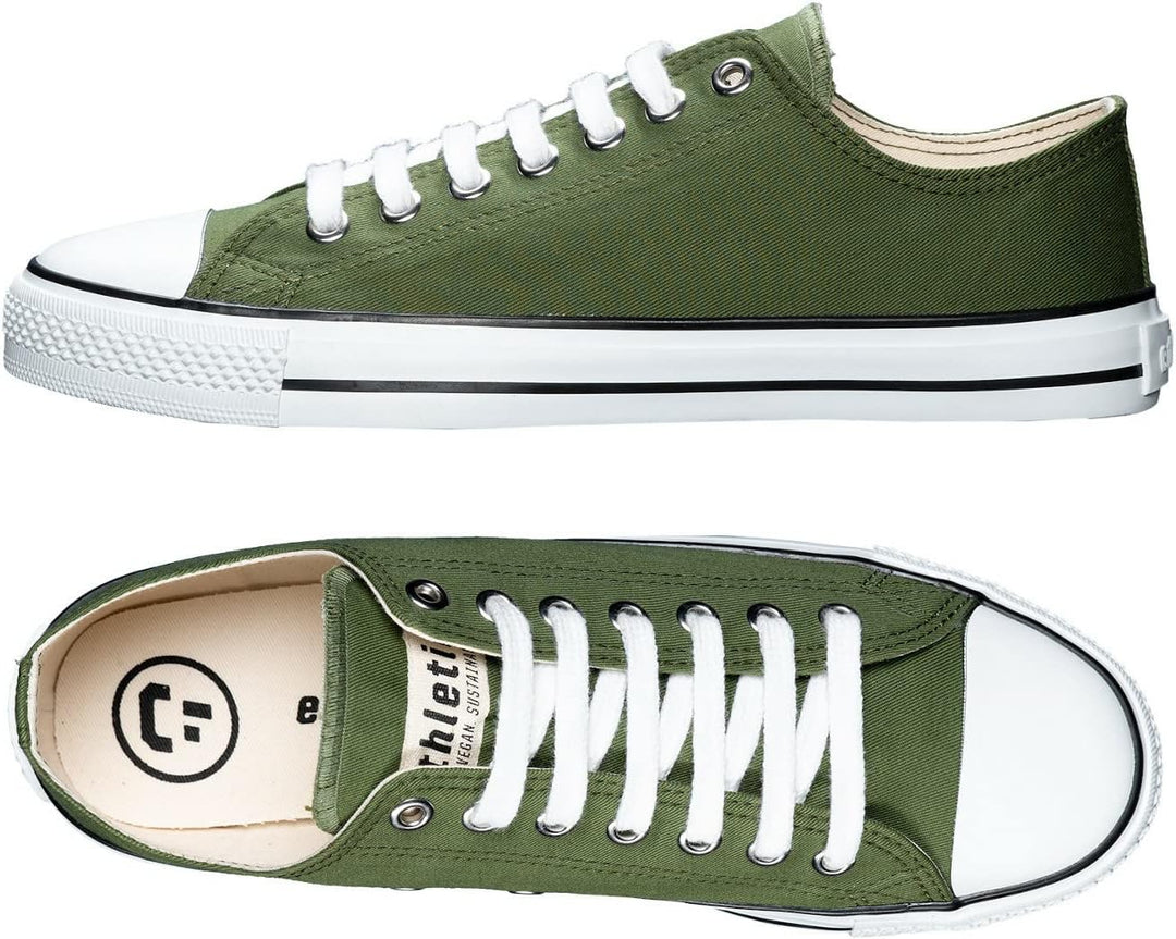 Ethletic - Unisex - Sneaker - Trainer White Cap Lo Cut 47 EU Camping Green Just White, 47 EU Camping