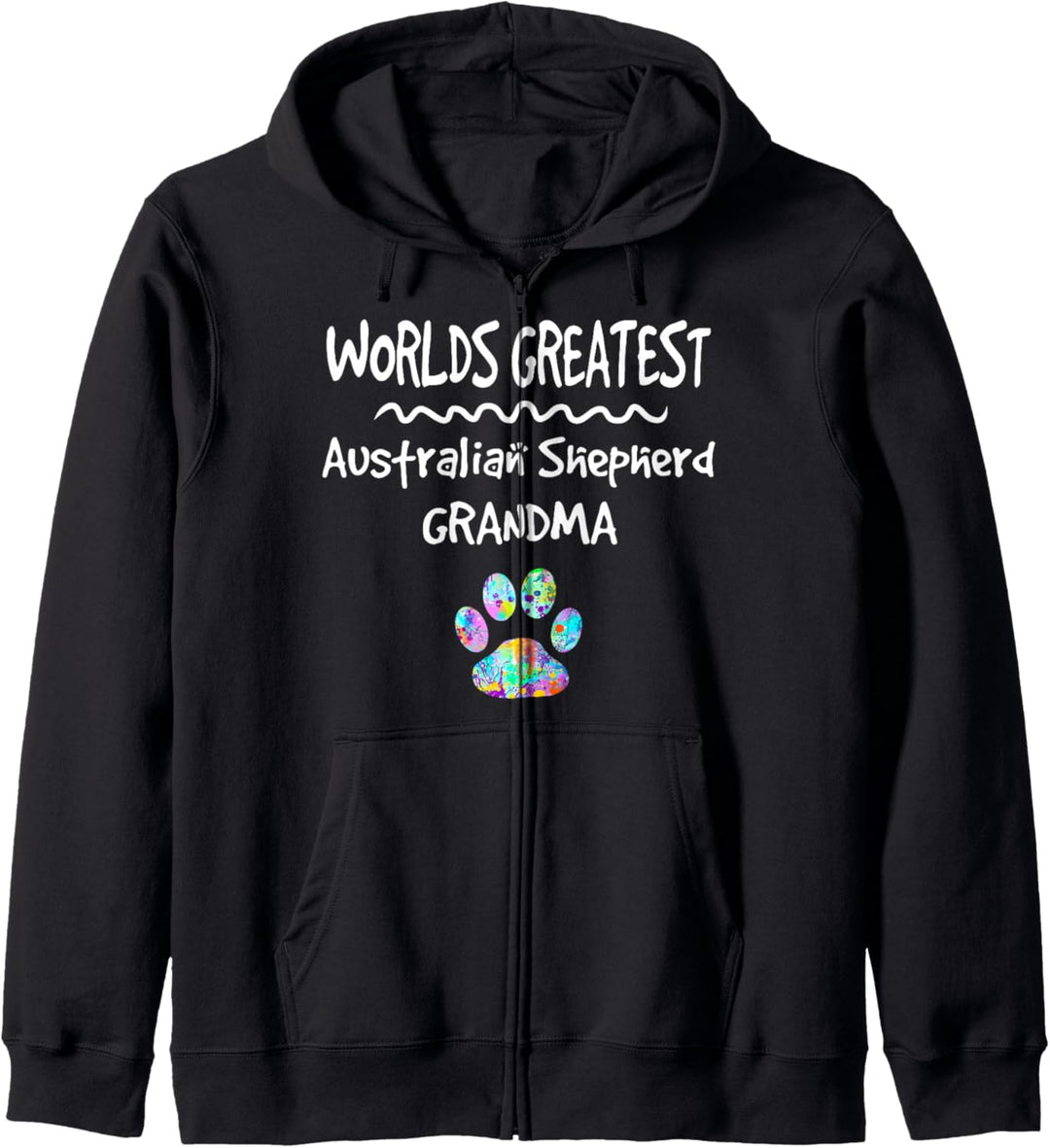 Worlds Greatest Australian Shepard Oma Niedlicher Hund Pfote Kapuzenjacke