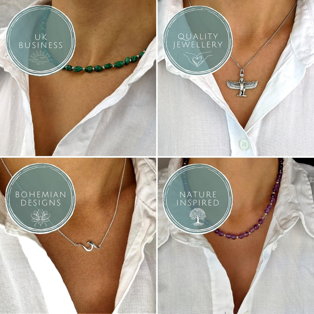 81stgeneration Halskette Koru Gravierte Brustplatte Handgeschnitzte Schwarze Nephrit-Jade für Damen