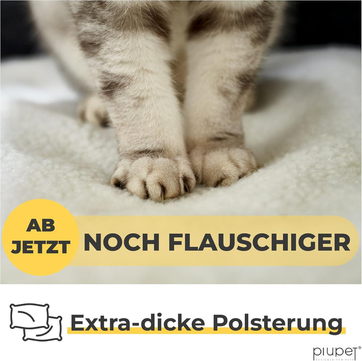 PiuPet® Selbstheizende Katzendecke I 60x45cm I Heizdecke ohne Strom I für Wärmedecke I Wärmematte I