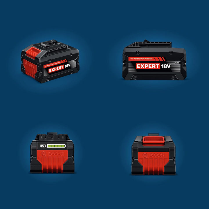 Bosch EXPERT 18V System Hochleistungs-Starter-Set: EXBA18V-80 + 1x ultraschnelles Ladegerät EXAL18V-
