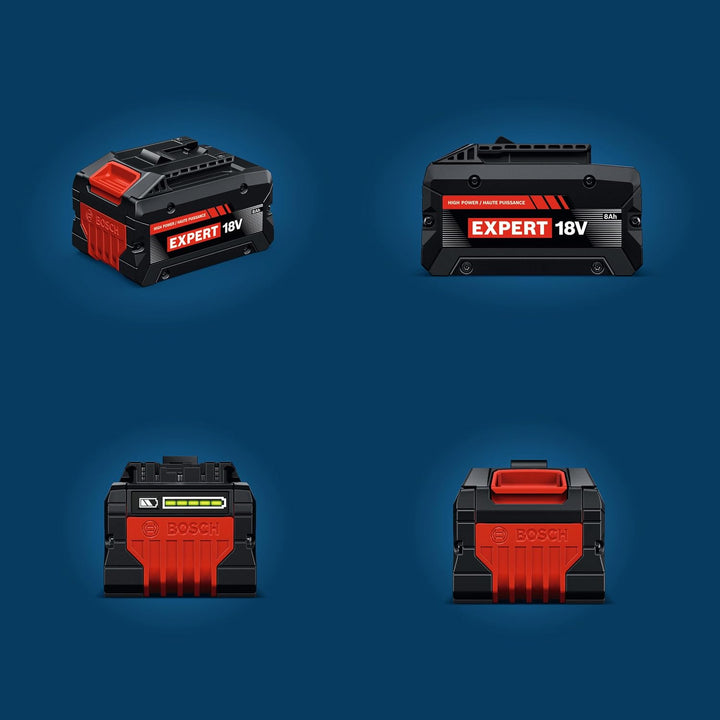 Bosch EXPERT 18V System Hochleistungs-Starter-Set: EXBA18V-80 + 1x ultraschnelles Parallelladegerät