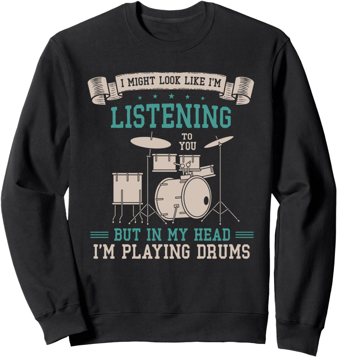 Rock Musikinstrument Hobby Schlagzeuger Lustiges Schlagzeug Sweatshirt