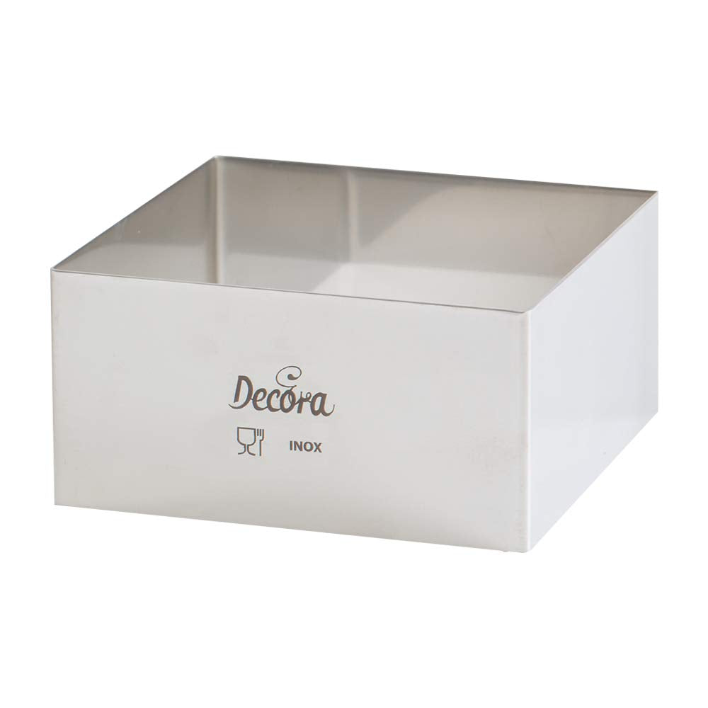 Decora 0063796 TORTENRING QUADRATISCH AUS Edelstahl 20X20X4,5 H cm 20 x 20 x 4,5 cm, 20 x 20 x 4,5 c