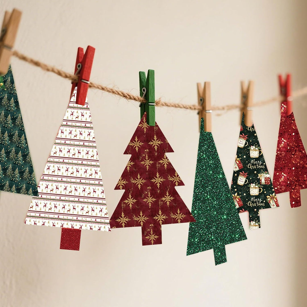 Scrapbook Papier, 24 Blätter Weihnachten Musterpapier, 24 Designs Doppelseitiges Bastelpapier, Motiv