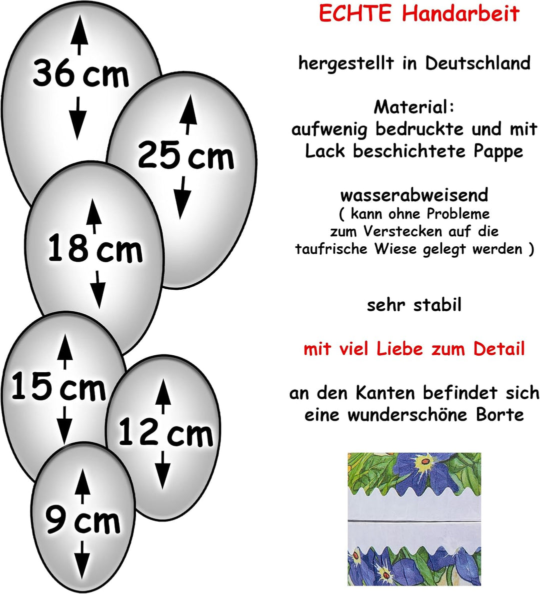 alles-meine.de GmbH 10 Stück Füll - Pappeier - 18 cm - Holly Pond Hill - süsse Hasen - Osterei/Ei zu