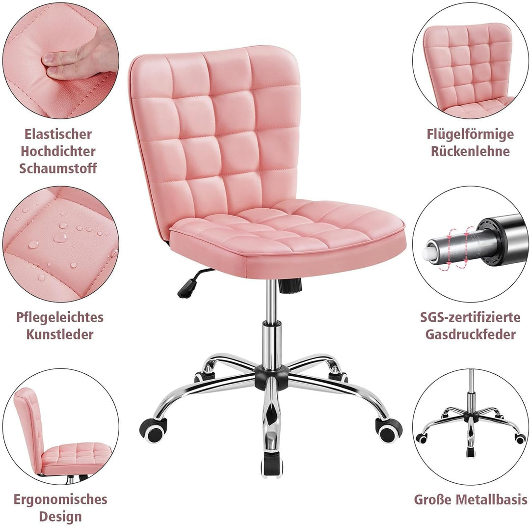 Yaheetech Bürostuhl Schreibtischstuhl Ergonomisch Drehstuhl höhenverstellbar Kosmetikhocker Chefsess