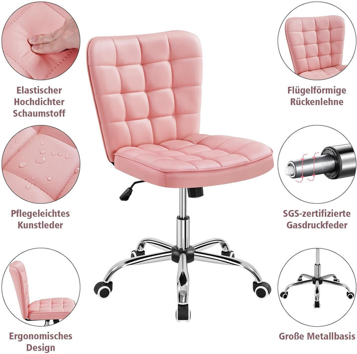 Yaheetech Bürostuhl Schreibtischstuhl Ergonomisch Drehstuhl höhenverstellbar Kosmetikhocker Chefsess