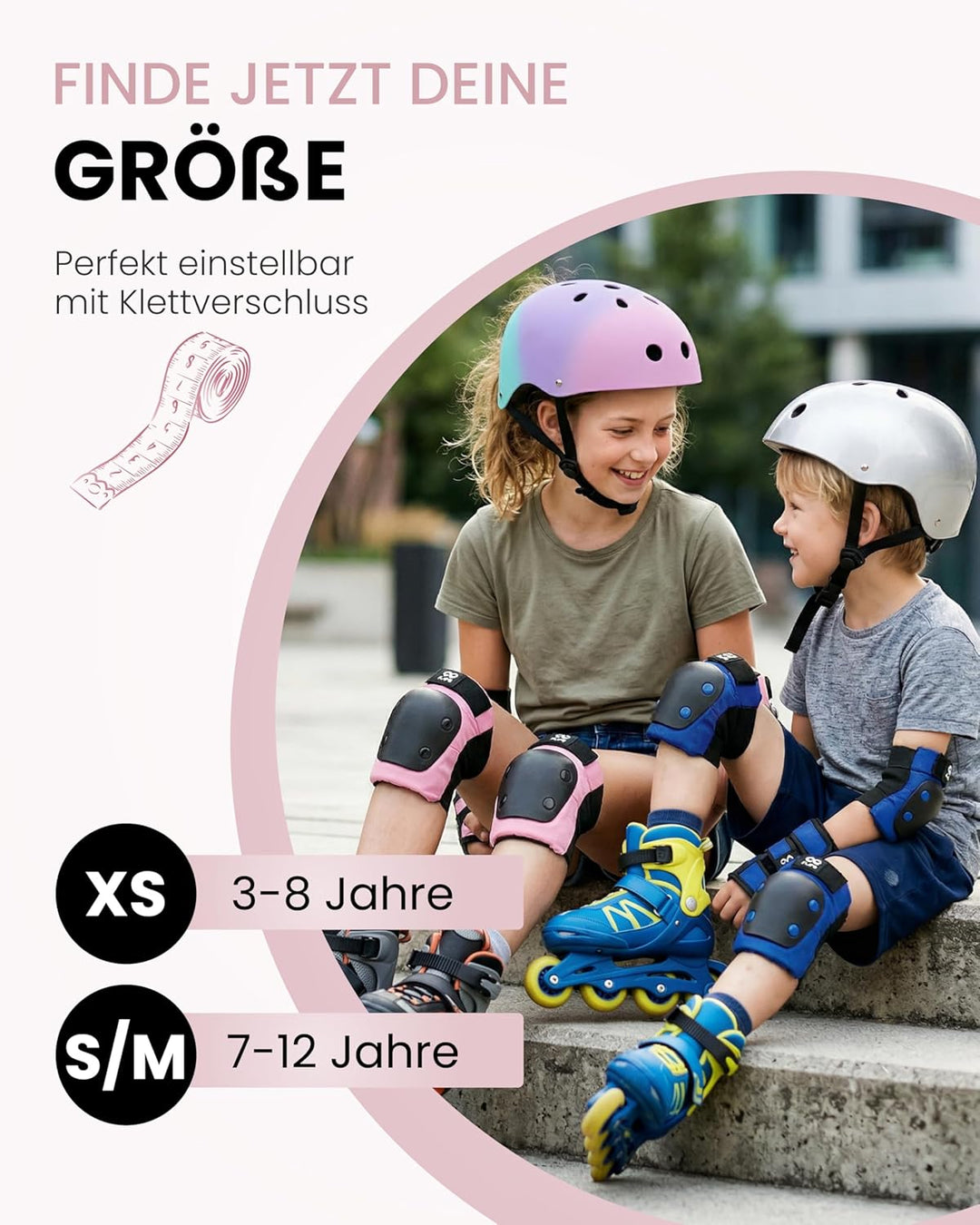 99FLIPS Schoner Inliner Kinder Knieschoner Kinder - Inliner Schoner Set - Schutzausrüstung - Knie un