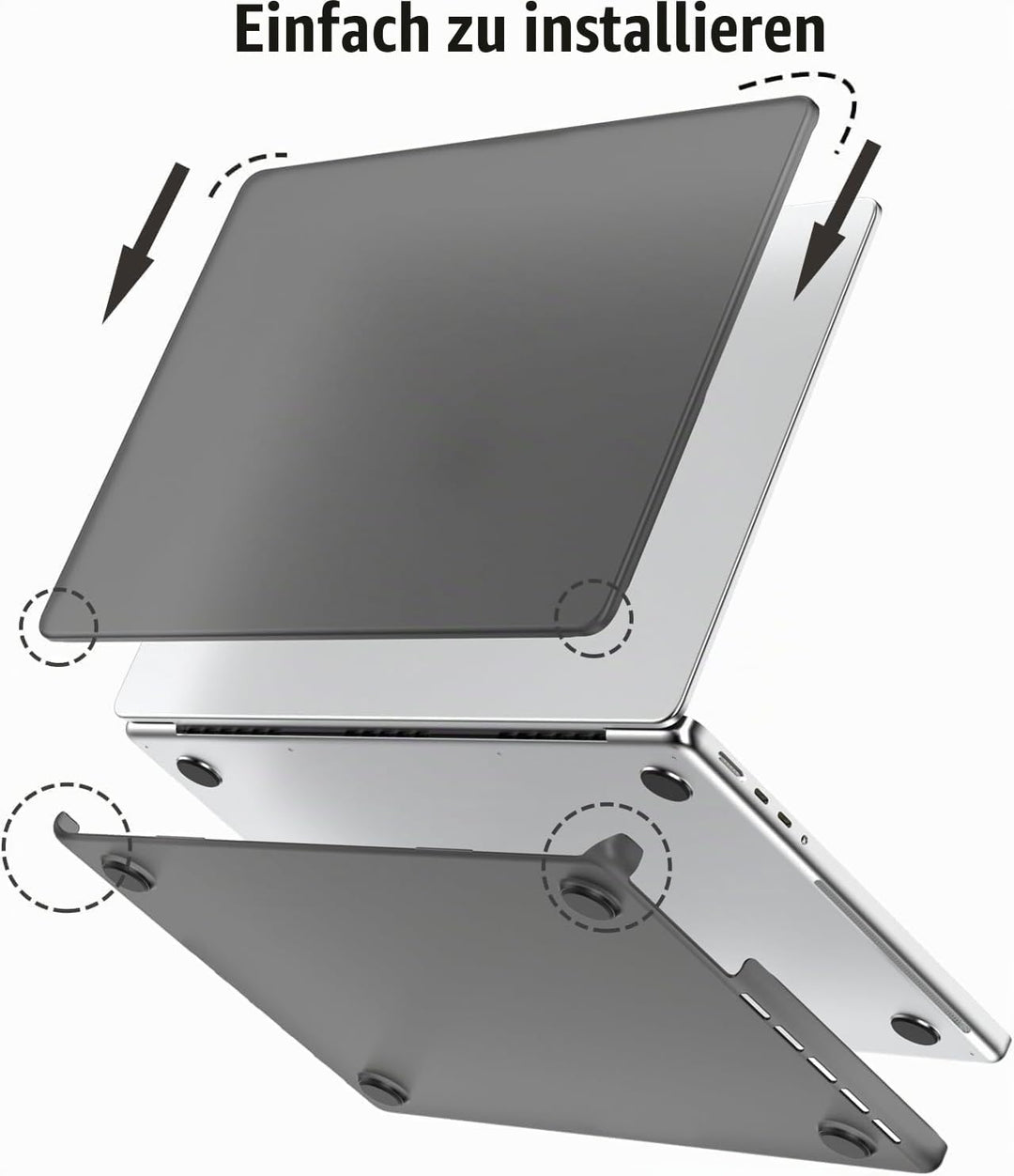 BlueSwan Hülle kompatibel mit MacBook Pro 14 Zoll M4 M3 M2 M1 A3112 A3185 A3401 A2918 A2992 A2779 A2