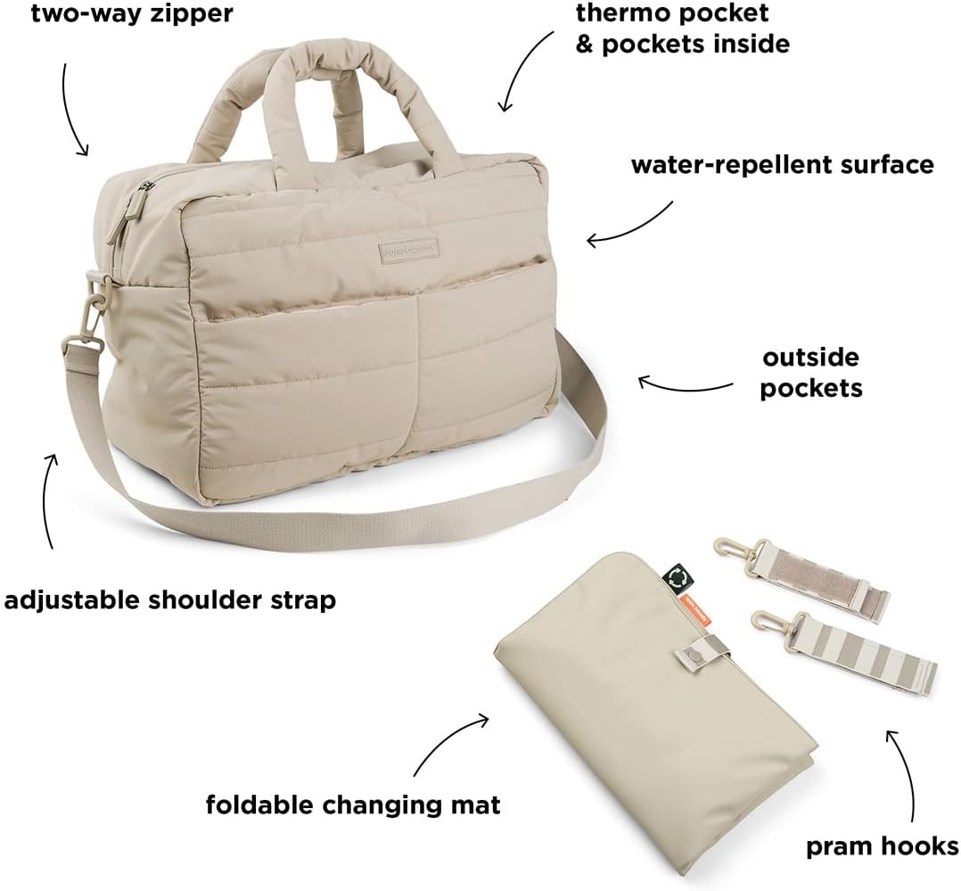 Done by Deer Wickeltasche Kinderwagen - Windeltasche - Kinderwagentasche mit Wickelunterlage, Schult