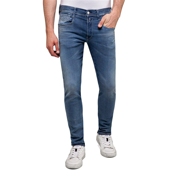 Replay Herren Jeans Hyperflex Bio mit Stretch 38W / 36L Medium Blue 009, 38W / 36L Medium Blue 009