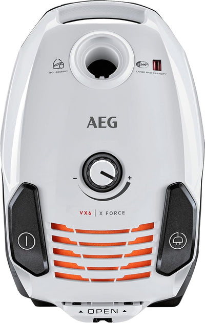 AEG VX6-2-IW-5 Staubsauger mit Beutel / 360° drehbare Räder / Zusatzdüsen und Staubbeutel / für Hart