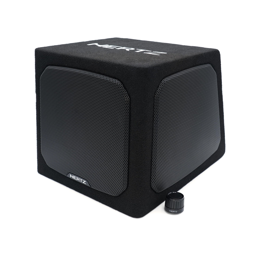 Hertz DBA 201 – 200-mm Aktiv-Subwoofer in Bassreflex-Gehäuse, 440W Peak, Class-AB-Verstärker mit LP-