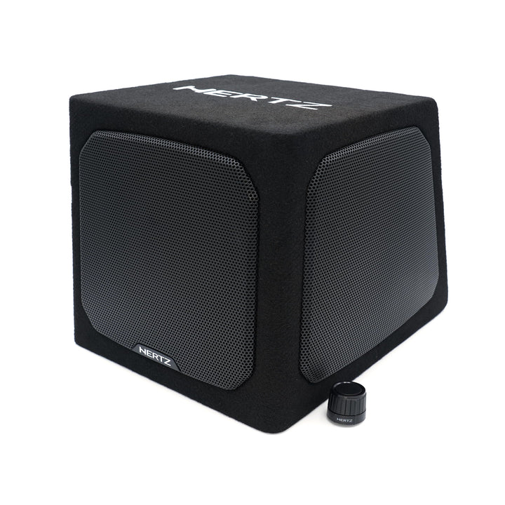Hertz DBA 201 – 200-mm Aktiv-Subwoofer in Bassreflex-Gehäuse, 440W Peak, Class-AB-Verstärker mit LP-