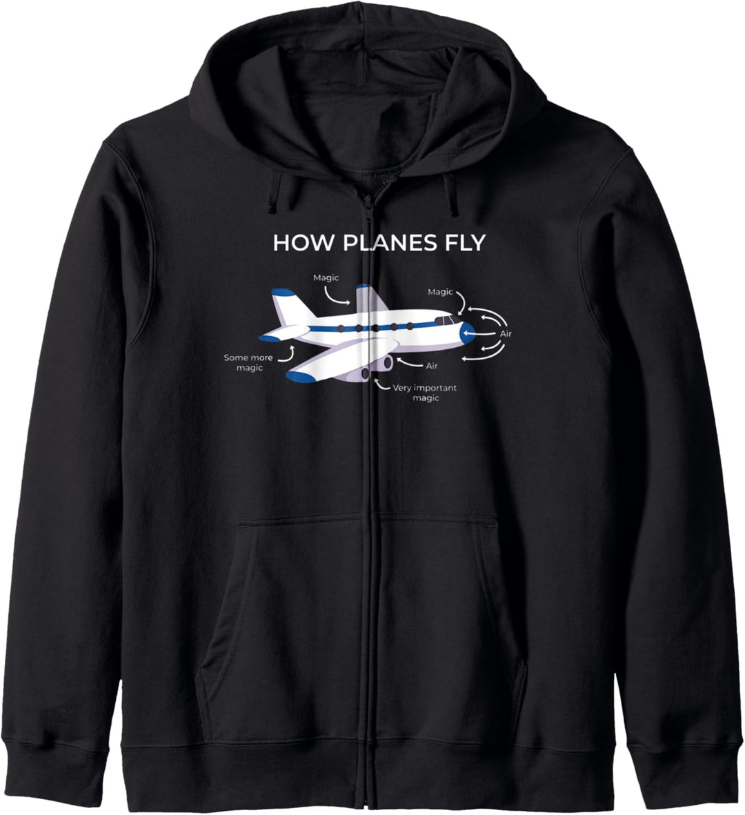How Planes Fly - Flugzeug Pilot Stewardess Kapuzenjacke