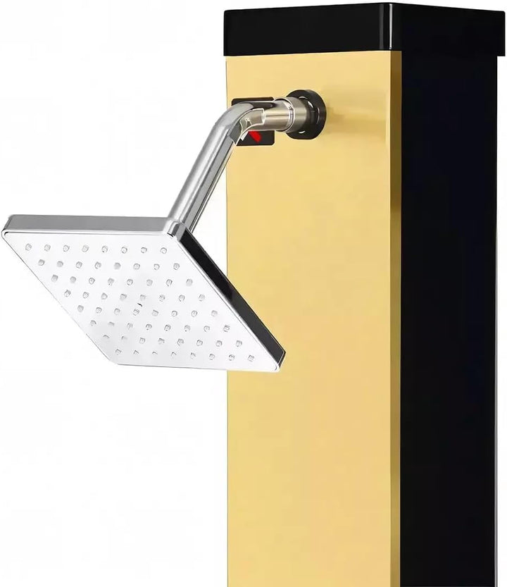 EGO INTERIORS Solar-Dusche für Garten, 40 Liter, Fussdusche, Handbrause, Outdoor, Regenduschkopf 15