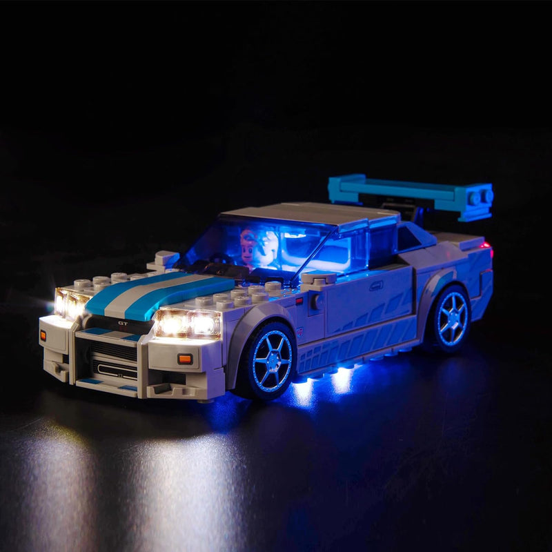 Licht-Kit Kompatibel mit Lego 76917 Speed Champions Nissan Skyline GT-R (Kein Lego-Modell), Led Bele