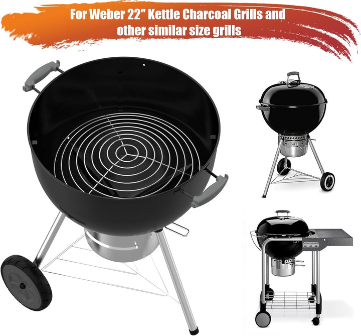 Onlyfire BBQ Holzkohlekörbe für Weber 57 cm Kugelgrills und Andere Holzkohlengrills ähnlicher Grösse