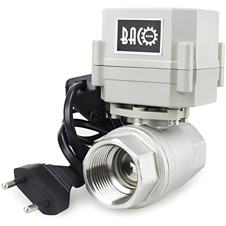 BACOENG AC110/230V 2 Wege 1" Edelstahl Motorkugelhahn Elektrische Zonenventil mit Stecker NC 1" Edes