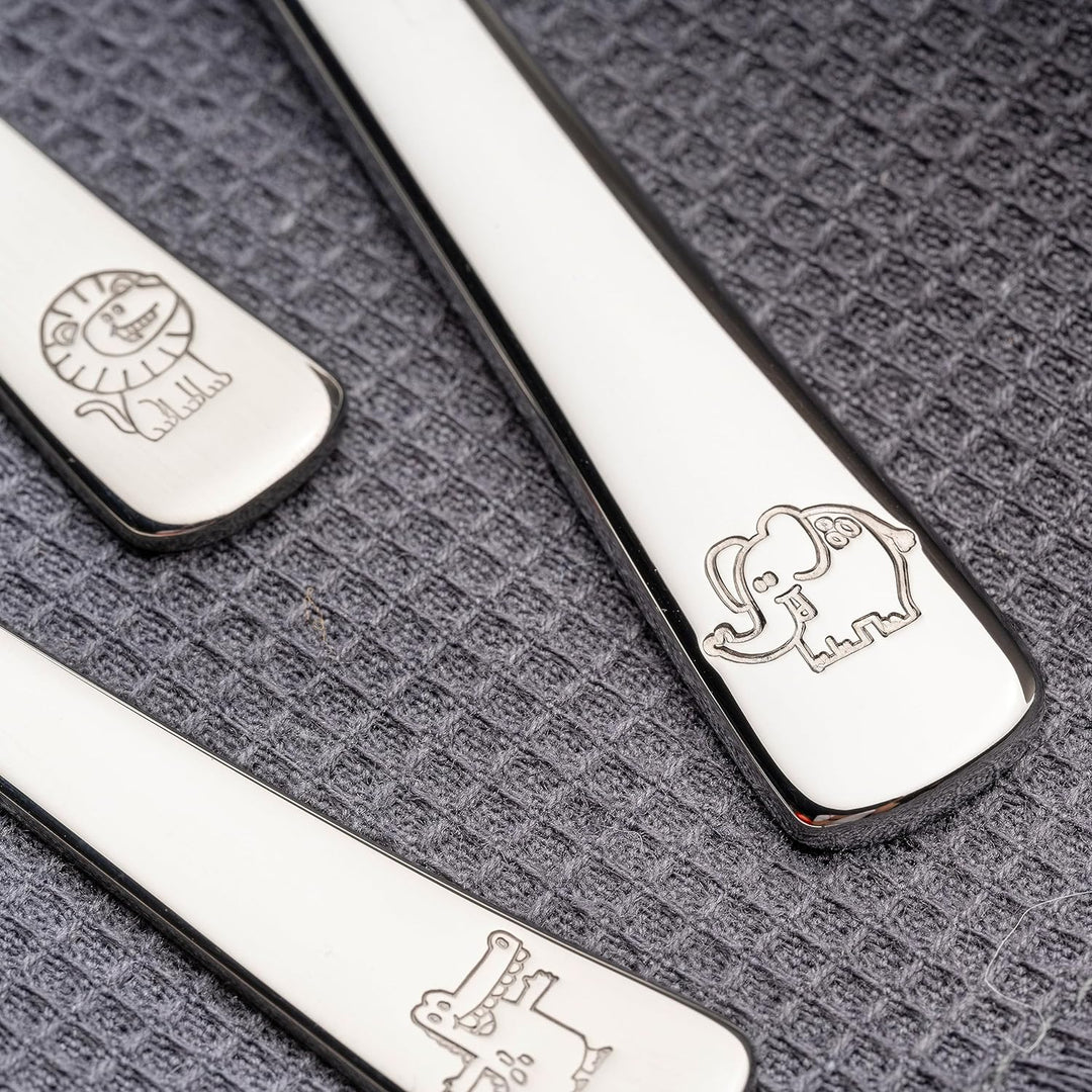 LEONARDO Bambini Avventura Kinder-Besteck Set 4-teilig - Besteck mit Motiven aus hochwertigem Edelst