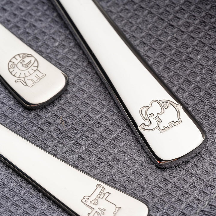 LEONARDO Bambini Avventura Kinder-Besteck Set 4-teilig - Besteck mit Motiven aus hochwertigem Edelst