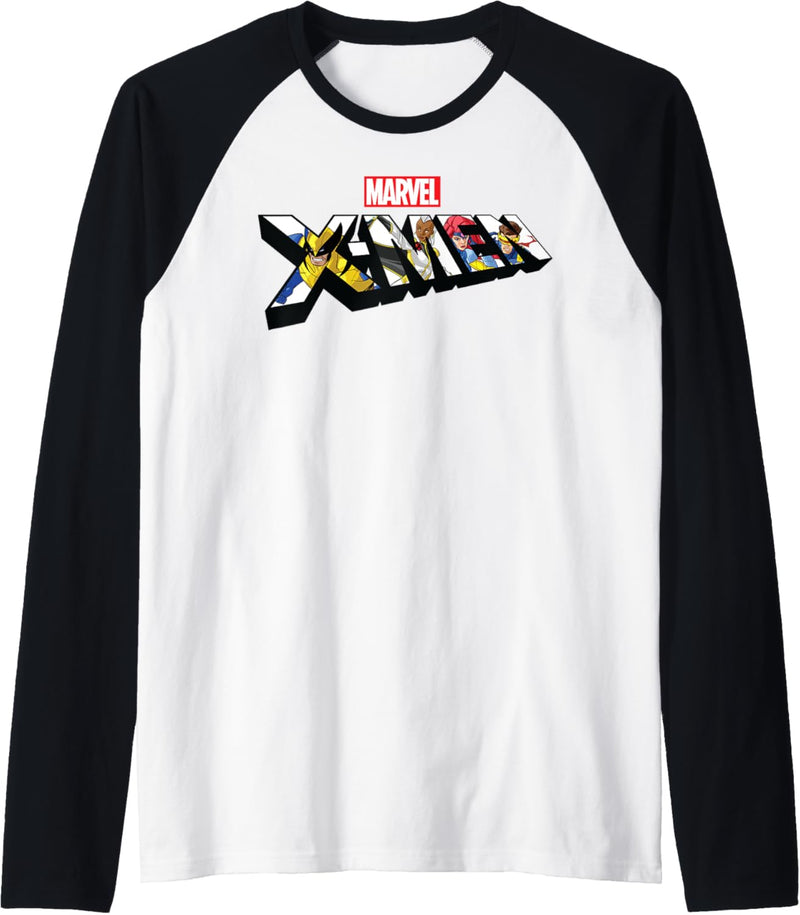 Marvel X-Men Character Fill Logo Raglan