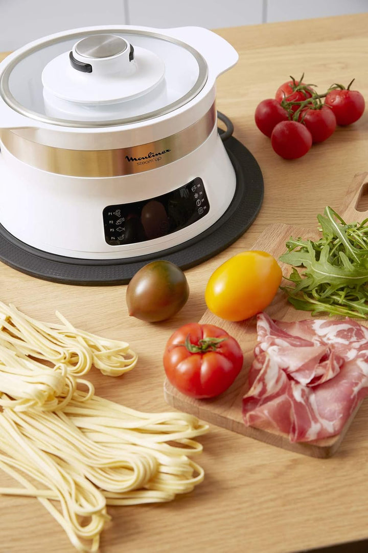 Moulinex Steam’Up Cuiseur Vapeur Steam Up Dampfgarer mit 8 Programmen, passt Sich an alle Formen von