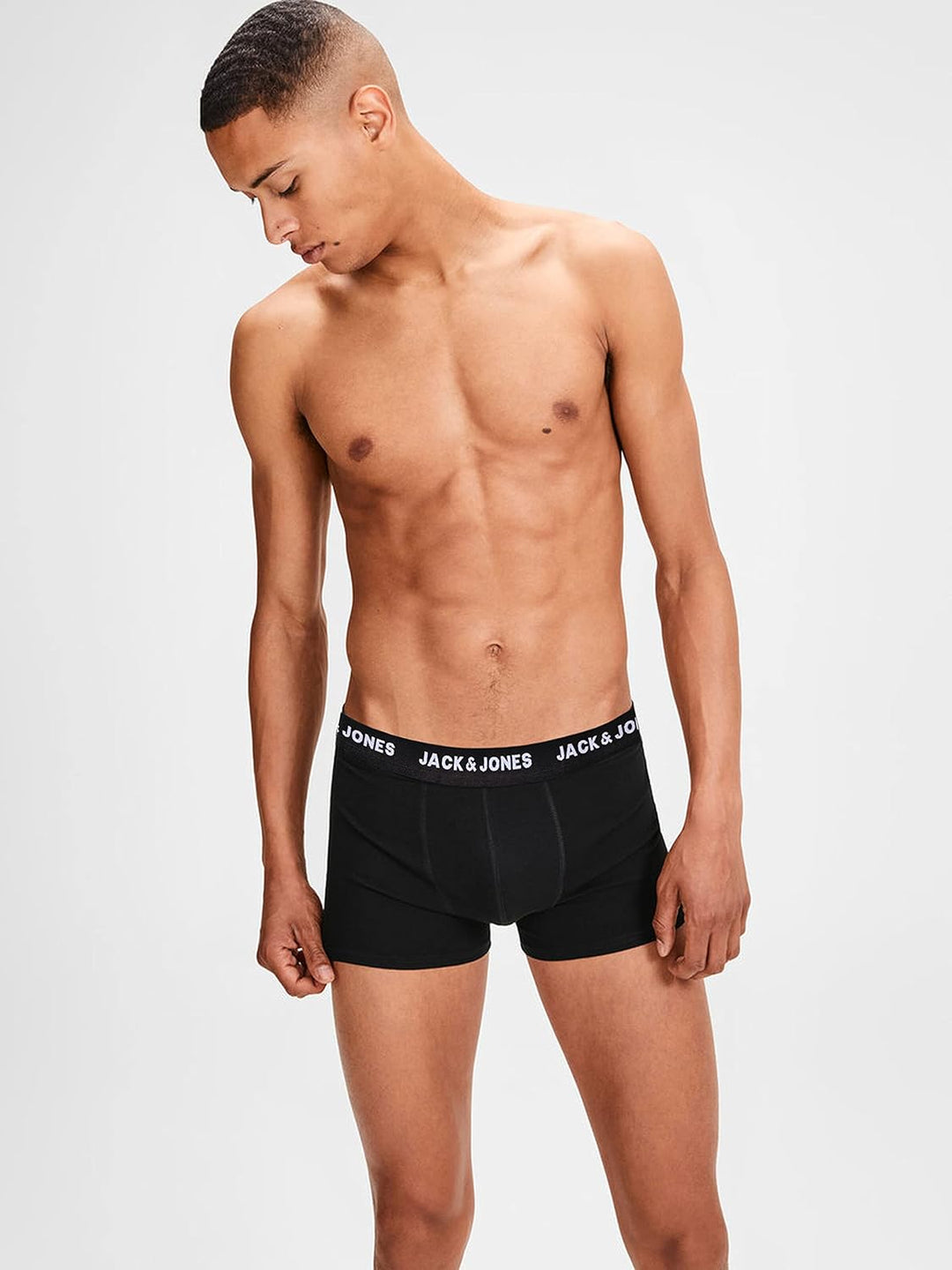 JACK &amp; JONES Male Shorts 5er-Pack Herrenunterwäsche in Grösse XS–XXL S Schwarz (Black/Detail: 2 Whit