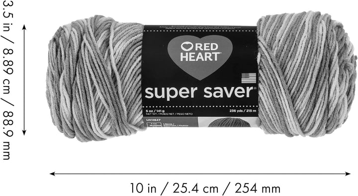 Red Heart Super Saver Garn, 3 Stück, fruchtige Streifen, 3 Stück 3 Pack Fruchtige Streifen, 3 Pack F