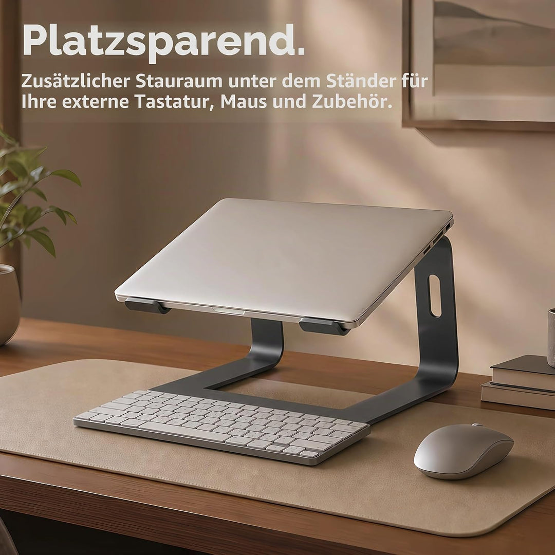 Orionstar Laptop Ständer, Ergonomischer Laptop Stand für Schreibtisch, Aluminium Laptop Halterung mi