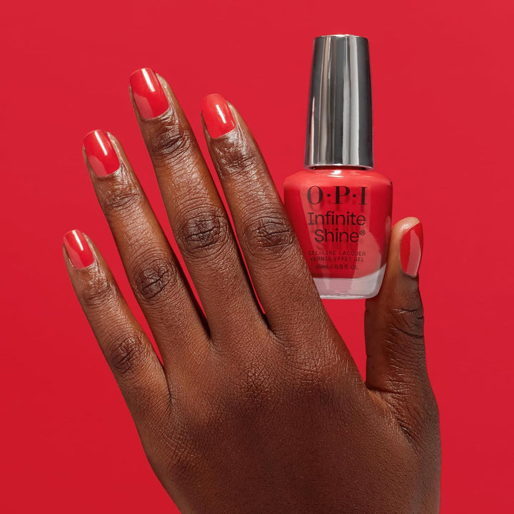 OPI Infinite Shine Rottöne – vorgehärtete Gel-Technologie ohne UV-Lampe – bis zu 11 Tage Halt – lang
