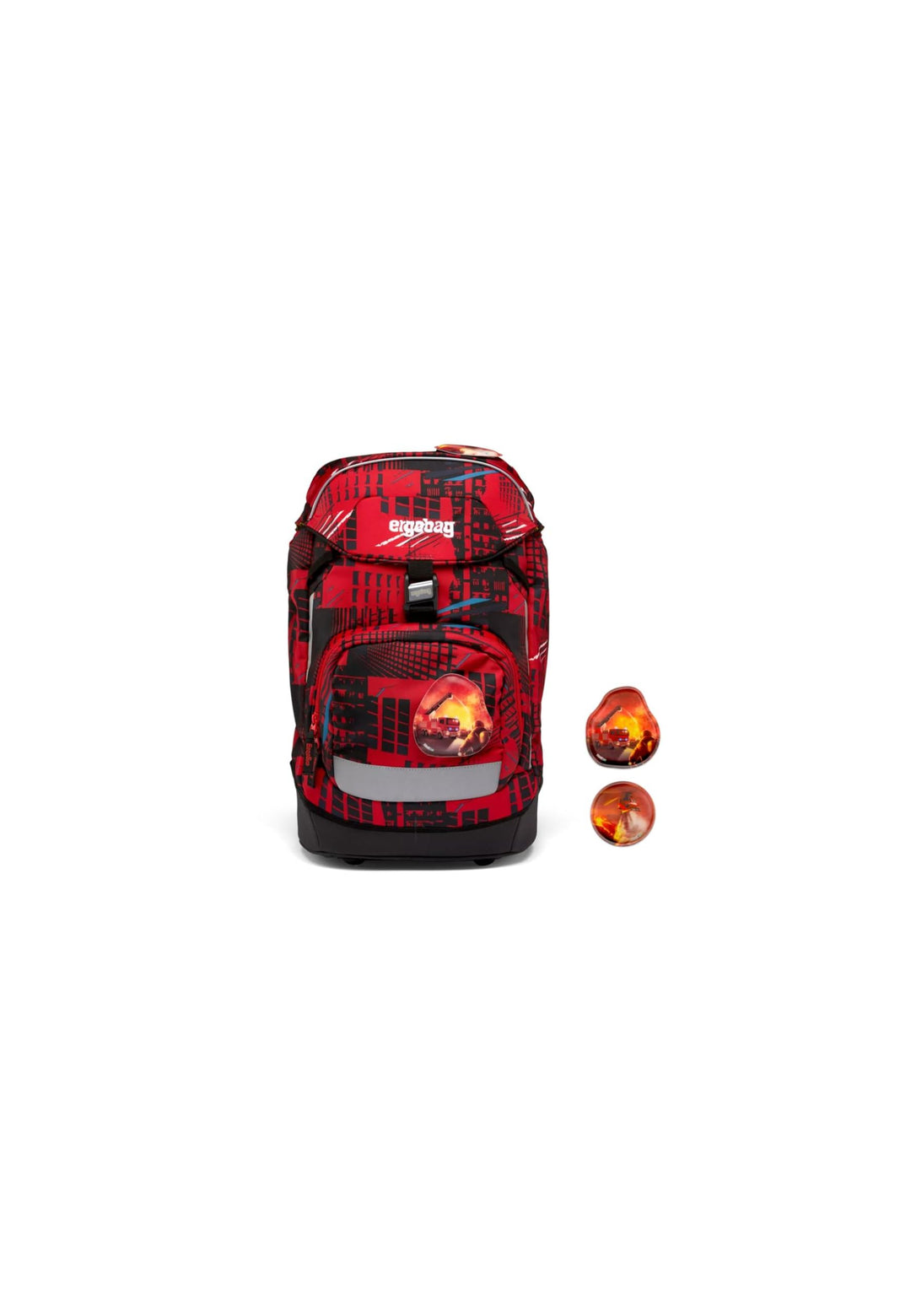 ergobag Prime FireBear Rucksack für Jugendliche, Unisex, Mehrfarbig (Mehrfarbig), Einheitsgrösse
